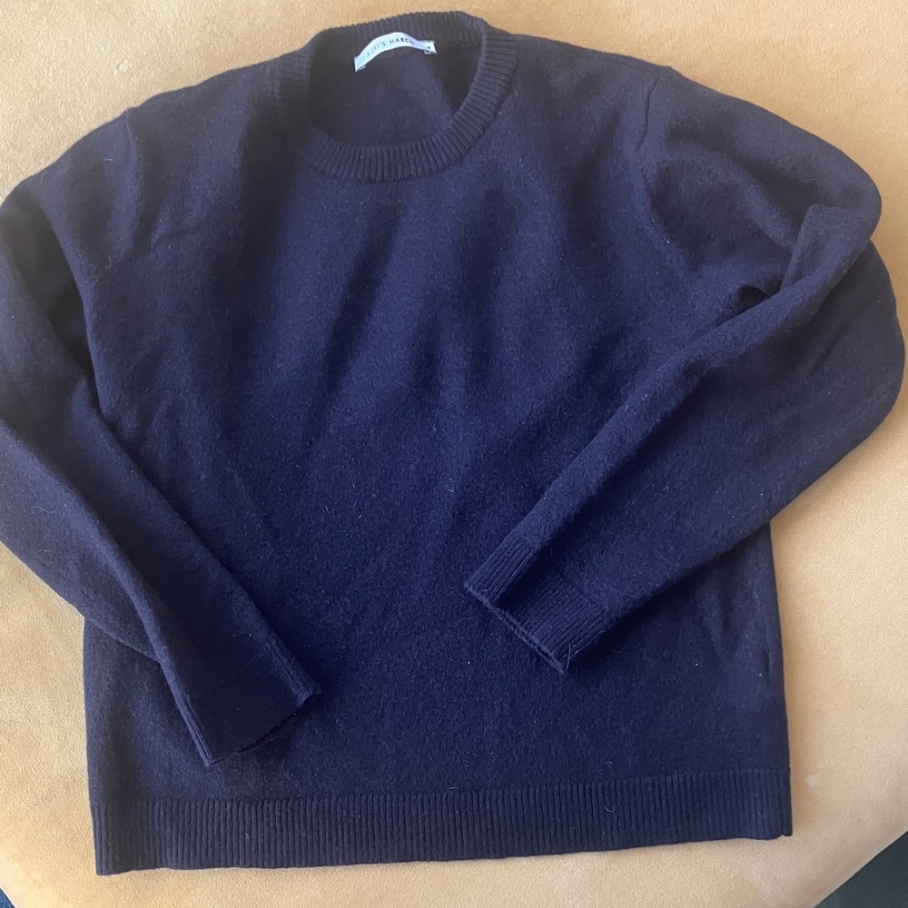 Swedish  Navy Crewneck Sweater merino wool kids medium